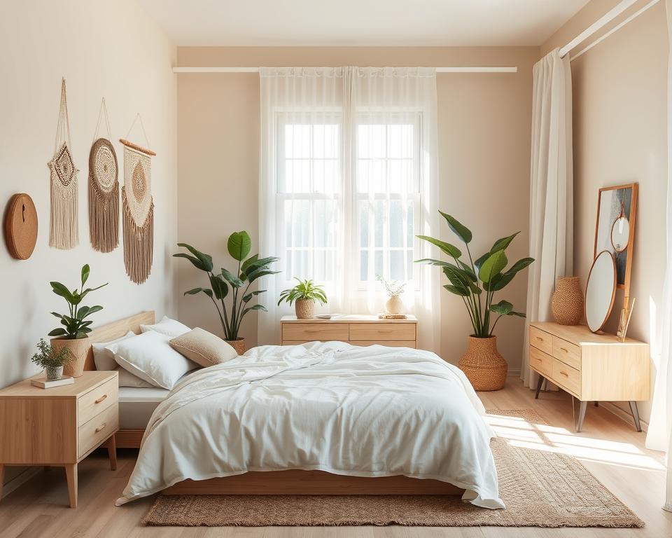 Neutral Boho Modern Bedroom