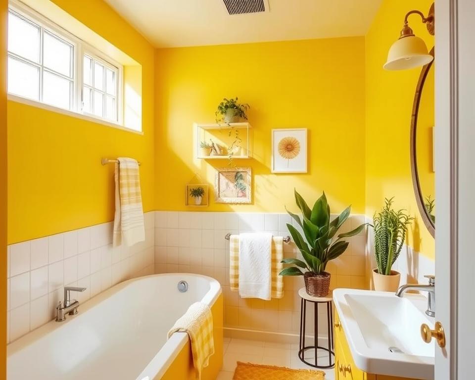 Yellow bathroom color schemes