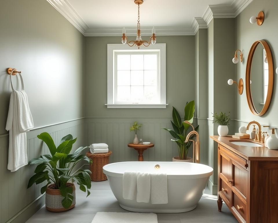 sage green bathroom