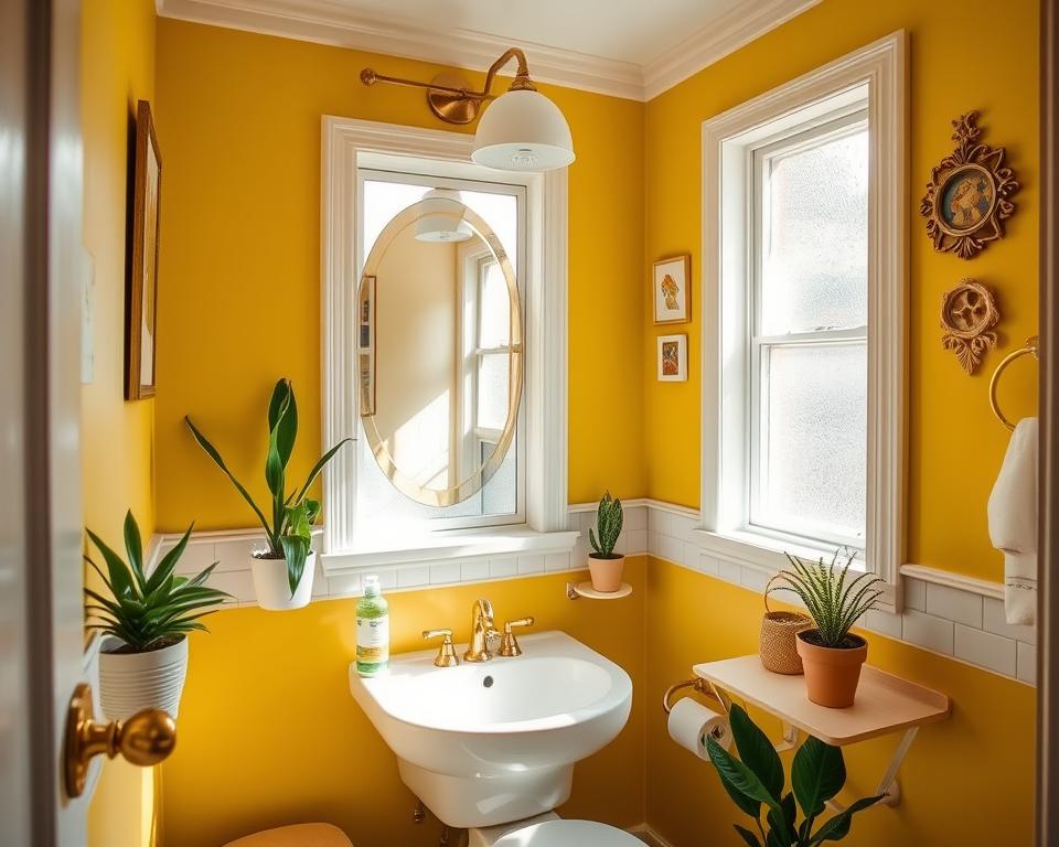 small bathroom yellow