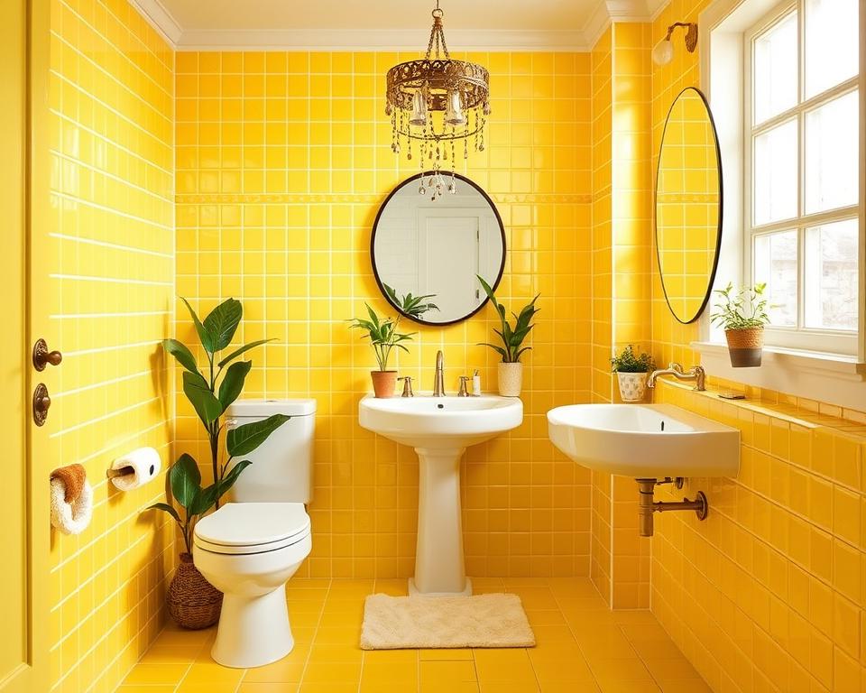 yellow bathroom color scheme