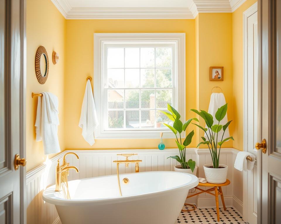 yellow bathroom design