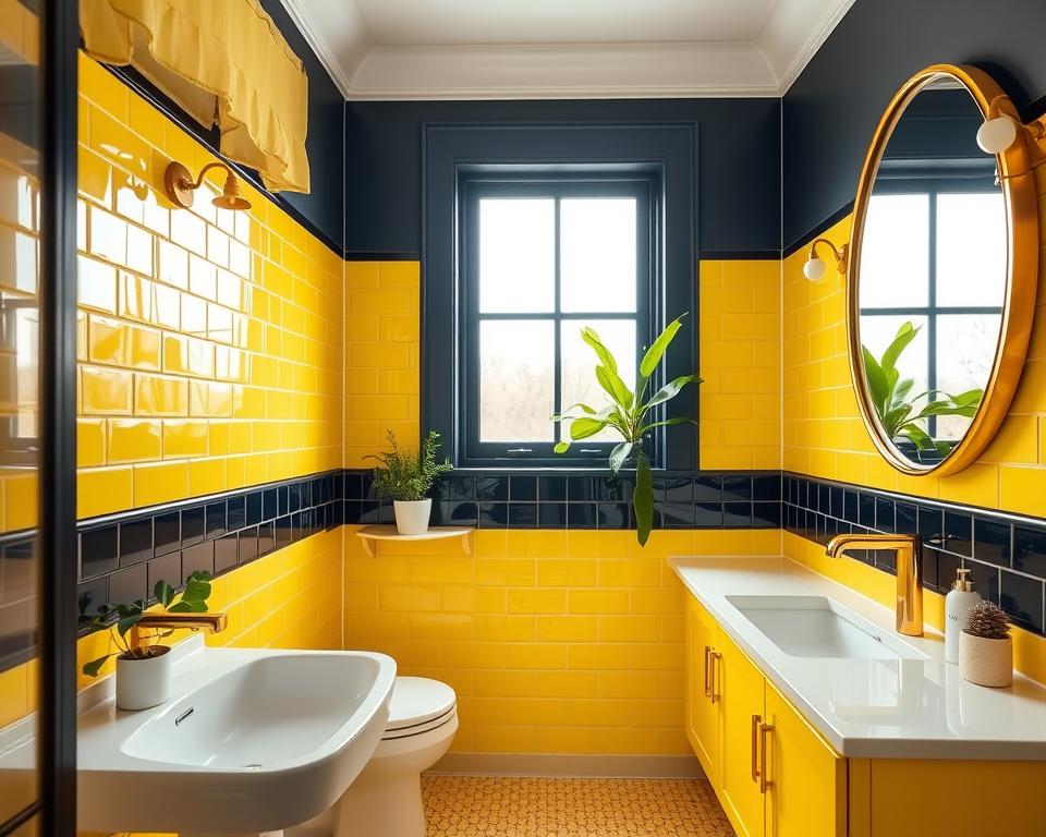 yellow bathroom design