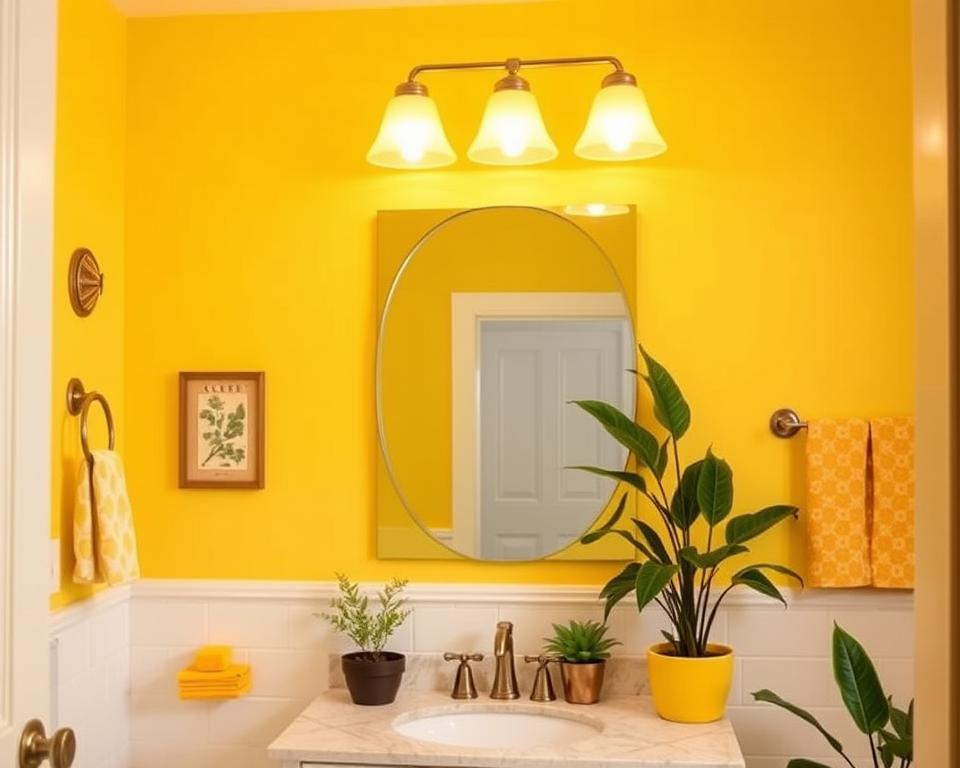 yellow bathroom paint