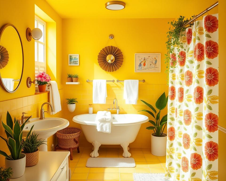 yellow bathroom